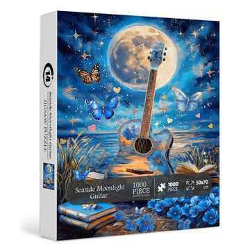 Seaside Moonlight Guitar Guitaw puzzle 1000 pezzi